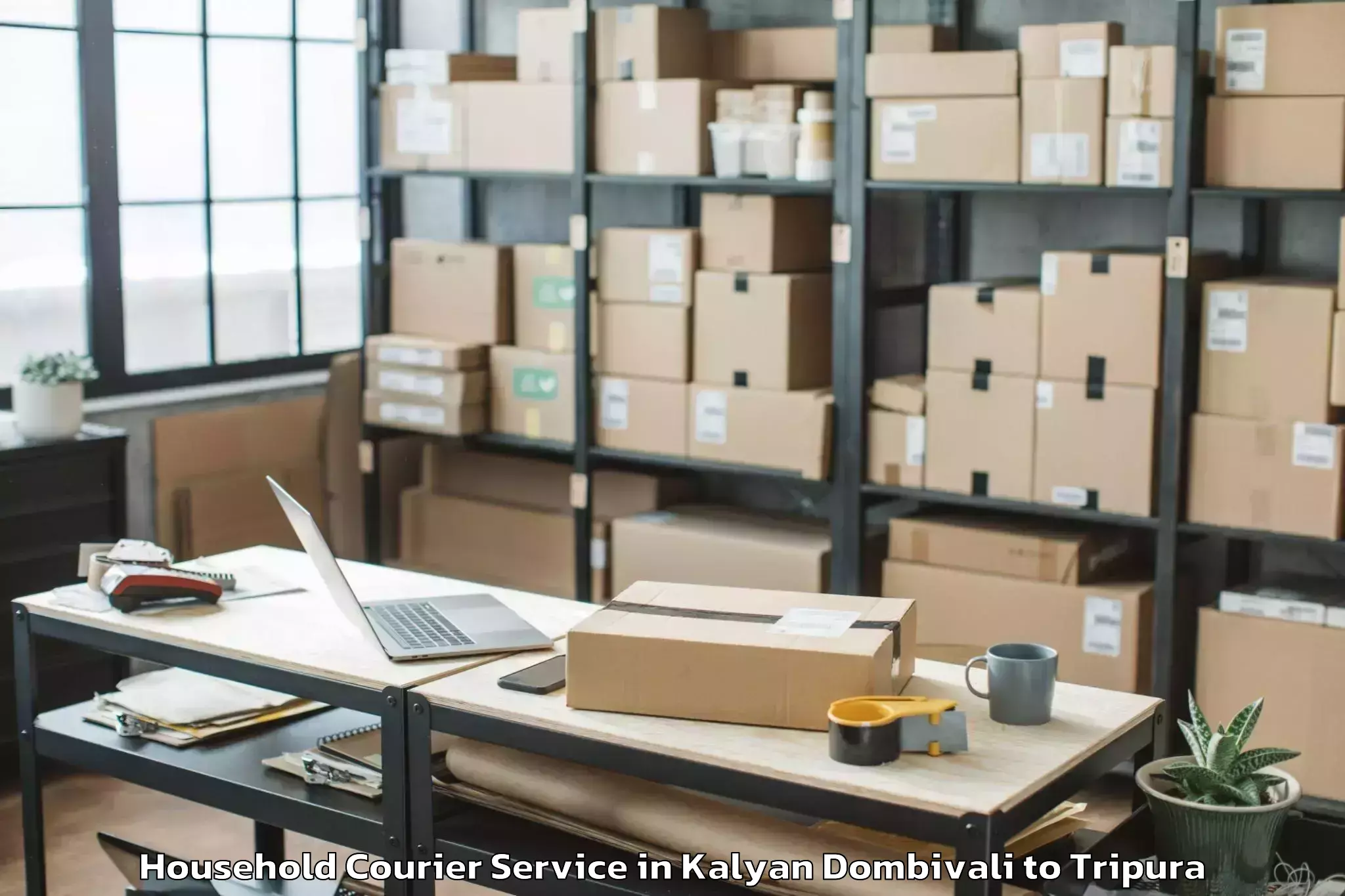 Easy Kalyan Dombivali to Khowai Airport Ixn Household Courier Booking